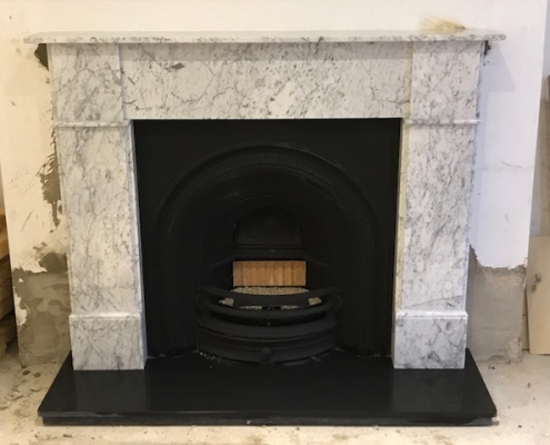 Marble Fireplace & Gas Fire Installation Primrose Hill, London- Rigby Fires