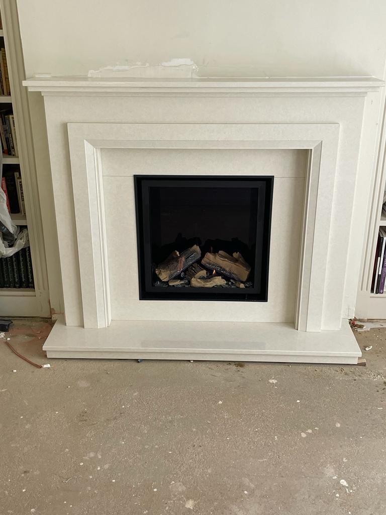 Contemporary Gas Fireplace Installation in Penn