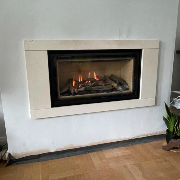 Contemporary Glass Fronted Gas Fire