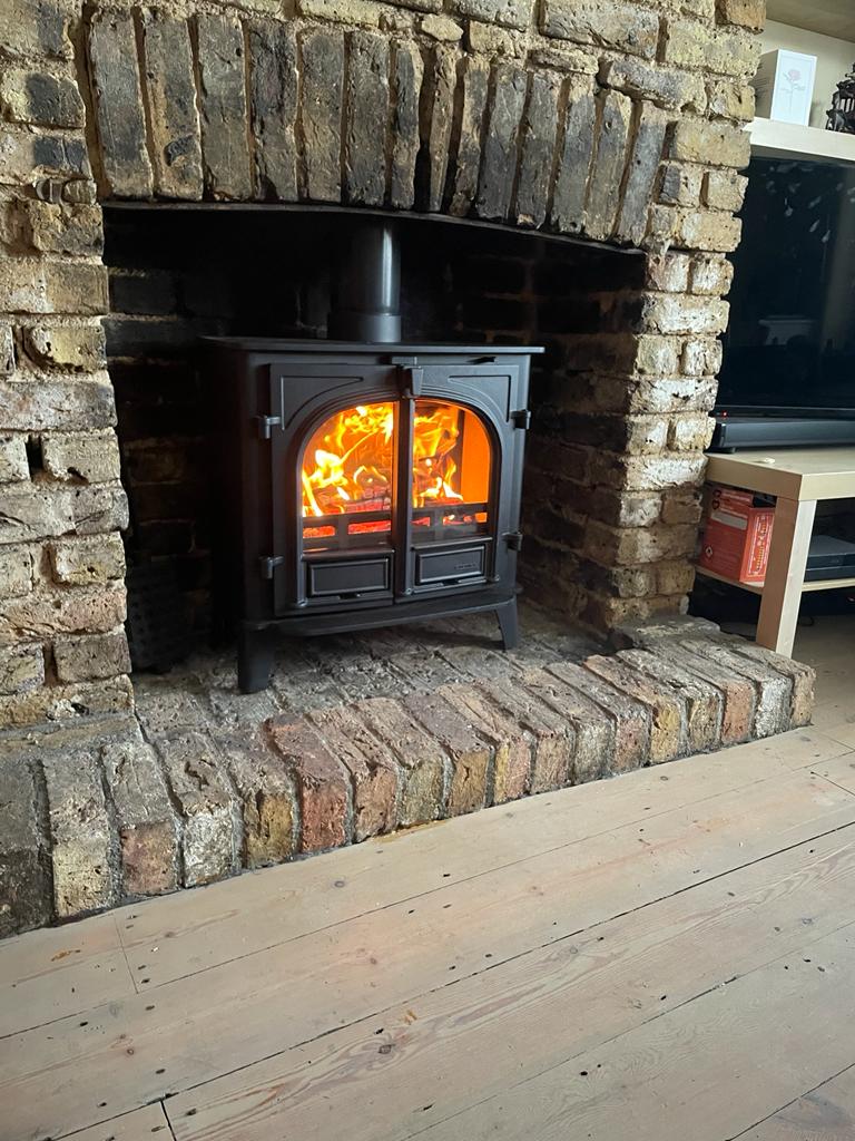Traditional Wood Burning Stove Installation in