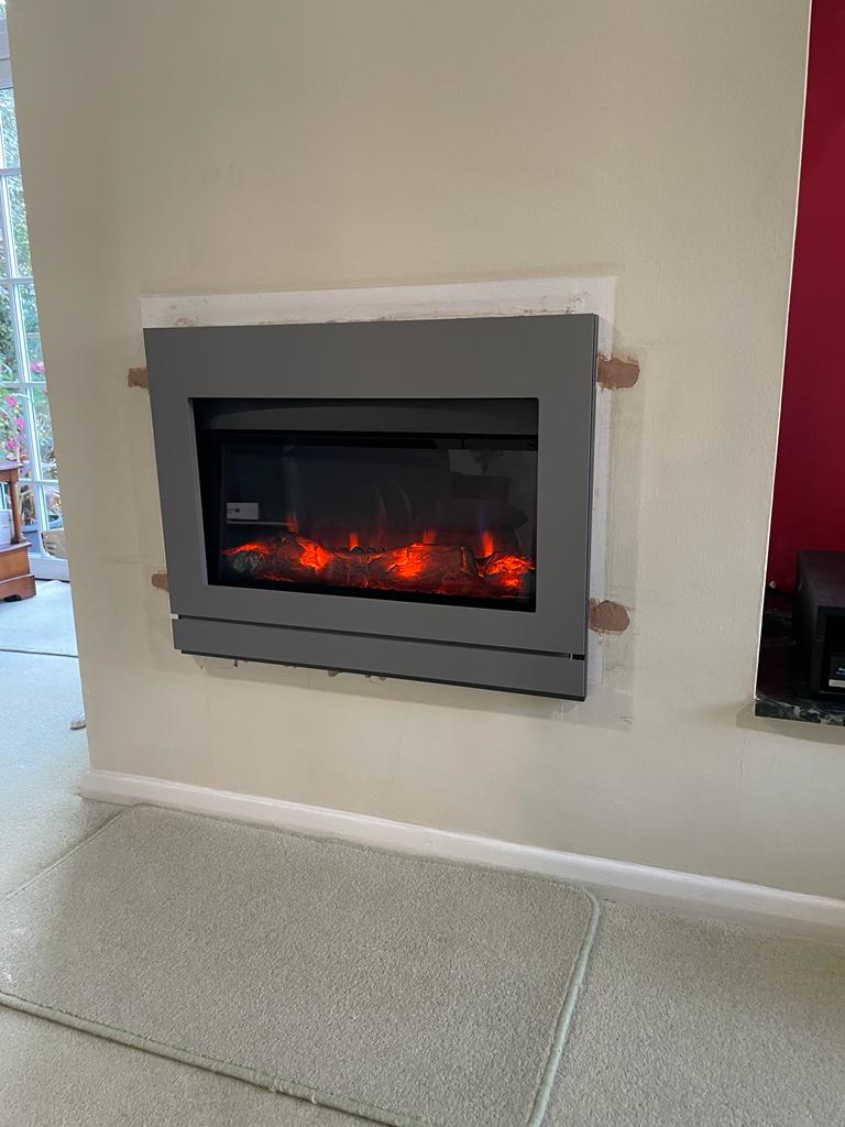 Contemporary Electric Fireplace Installation in Northwood