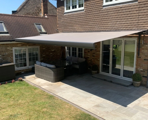 A Professional Patio Garden Awning Installed