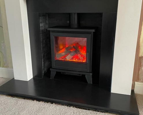 A professional Electric Fireplace Installation