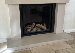 A Contemporary Gas Fireplace Installation