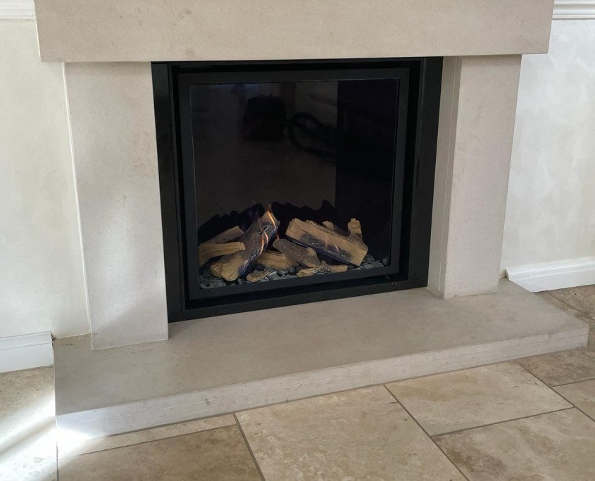 Contemporary Gas Fireplace Installation in Denham - Local Gas Fireplace Installation And Fireplace Design
