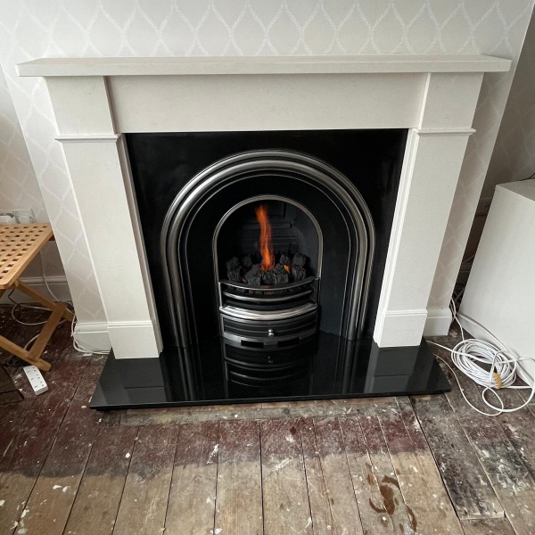 Traditional Open Fireplace Installation