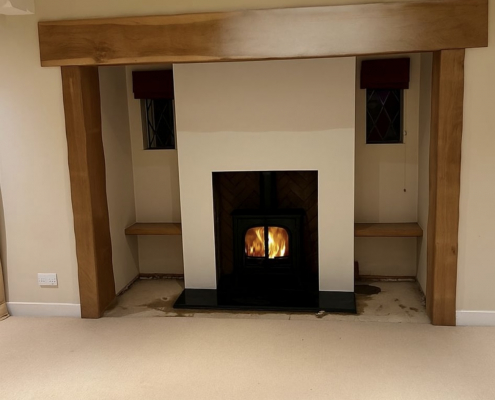 Wood-burning stove installation in Rickmansworth