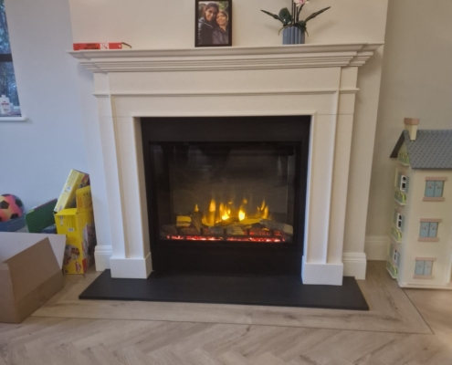 electric fireplace installation in Northwood