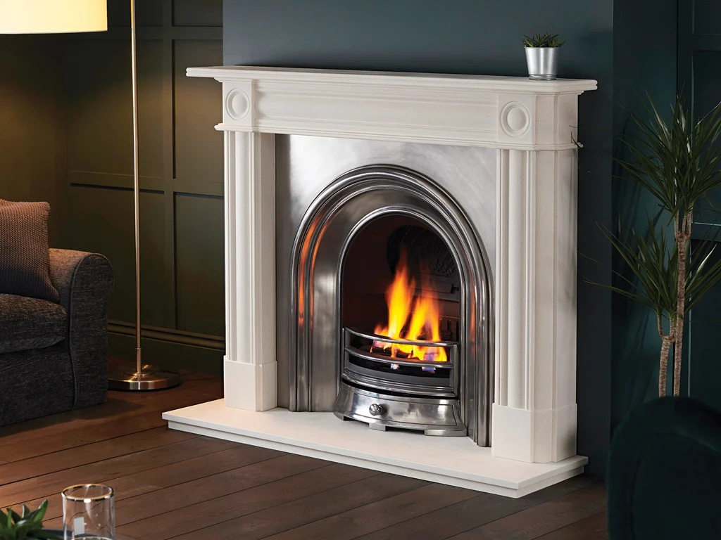 Capital Hogarth 56" Limestone Fireplace Surround